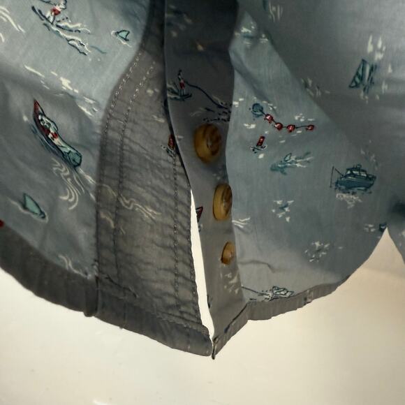 Duluth Trading Co Men's BBQ Relaxed Fit Short Sleeve Shirt Button Down Blue 3XL - Picture 5 of 9